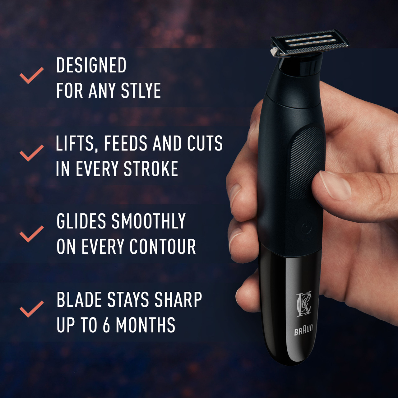 King C. Gillette All-In-One Styler Cordless Stubble Trimmer with 4D Blade